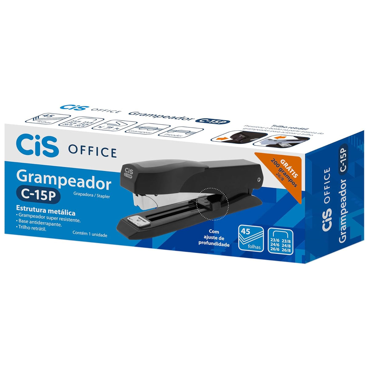 Grampeador Metalico C-5 para 12 Folhas - Cis