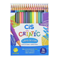 Estojo Lápis de Cor Criatic com 36 Cores - Cis