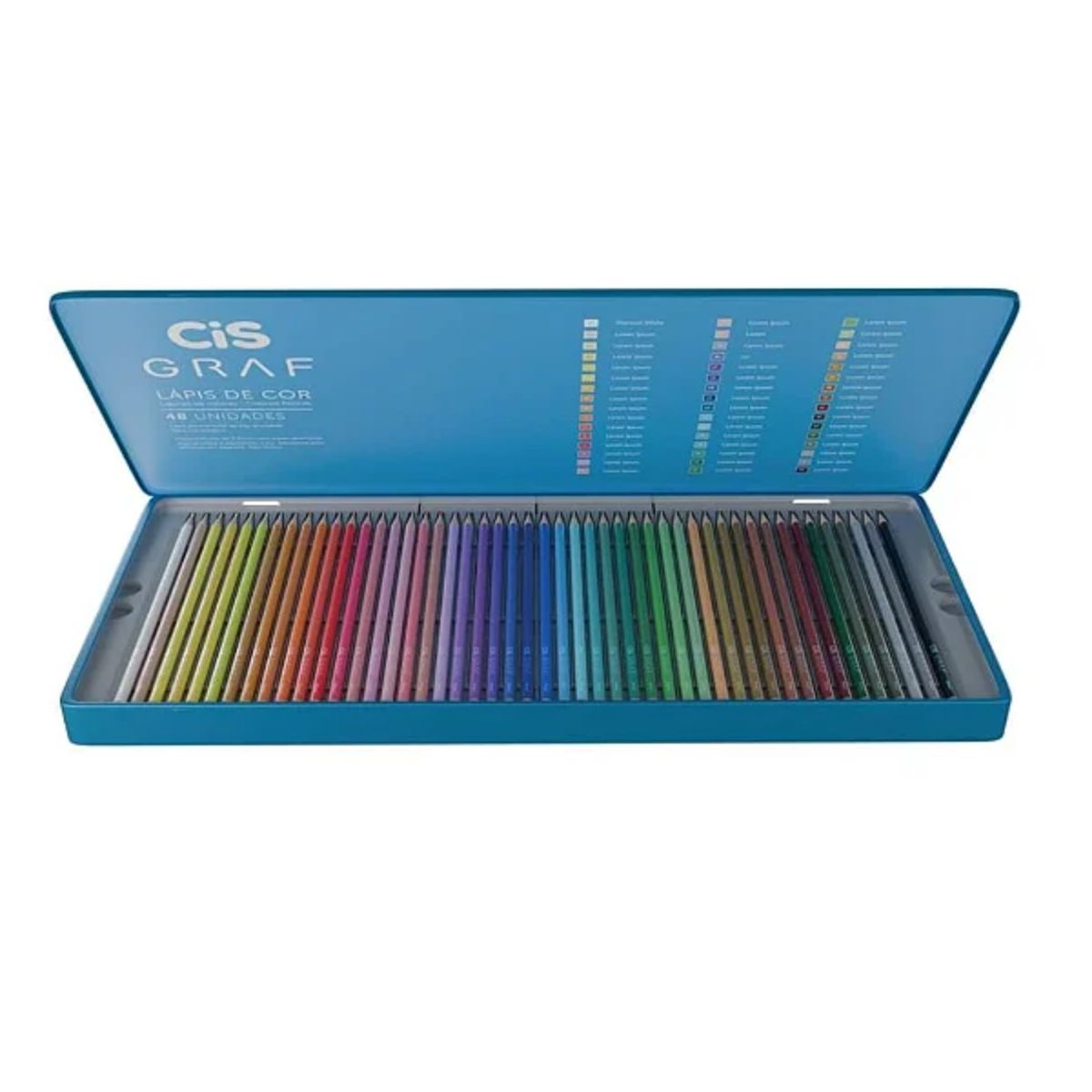 Lápis de Cor Estojo com 48 Cores - Cis