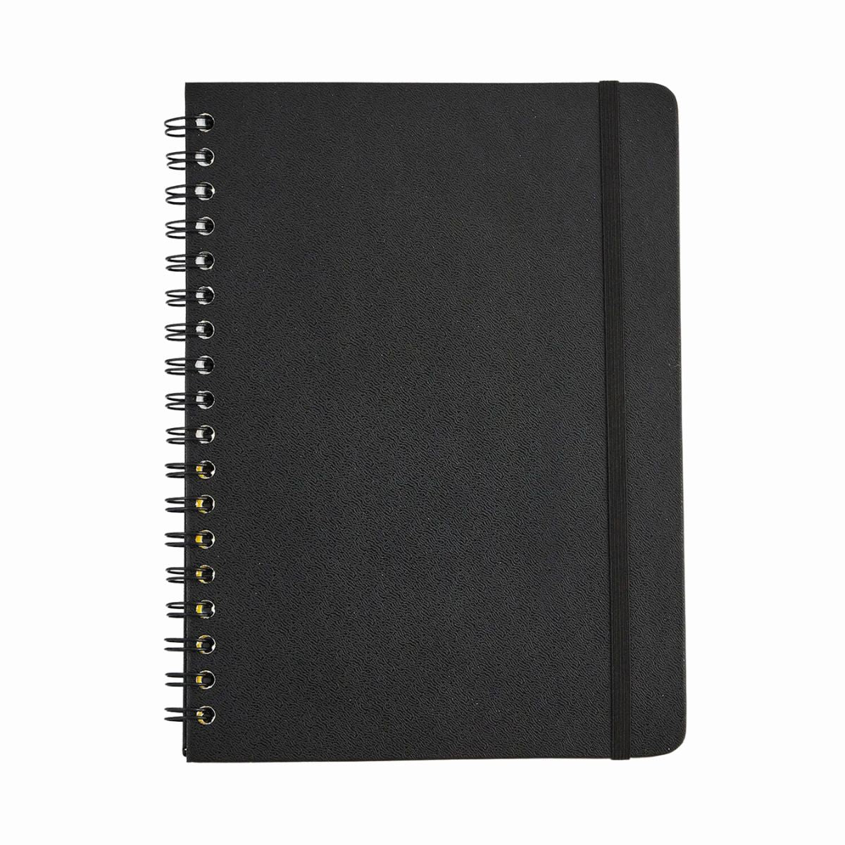 Caderno Colegial Espiral Cicero 17,3x24cm 80 Folhas Pautado - Clássica Preto