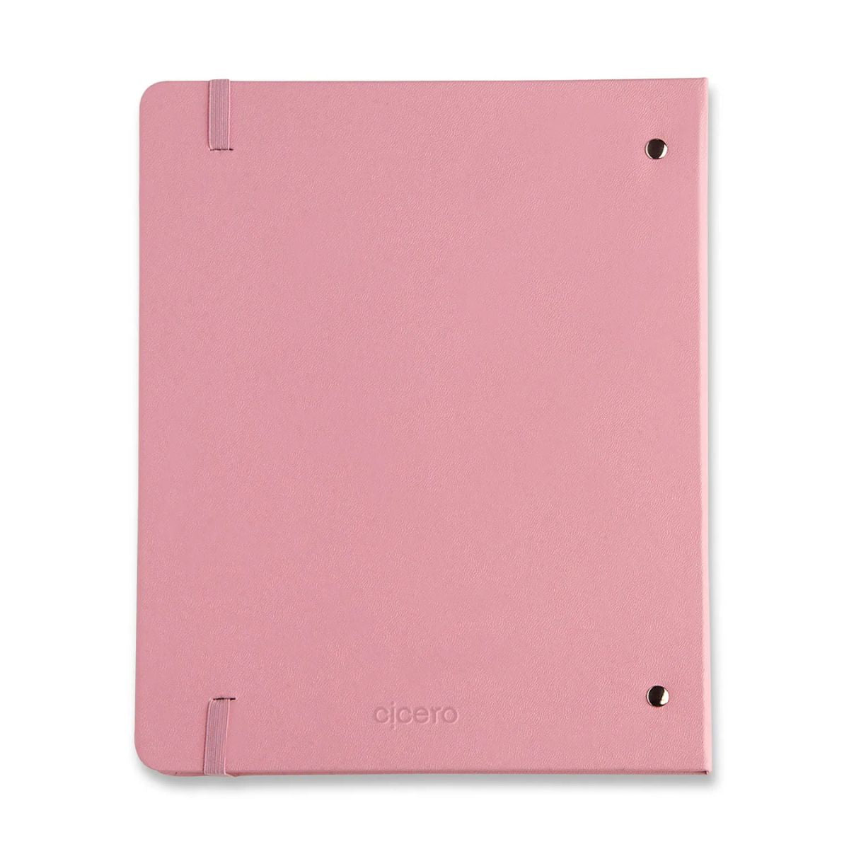Caderno Criativo Argolado Cicero 17x24cm 100 Folhas Pautado - Pastel Rosa