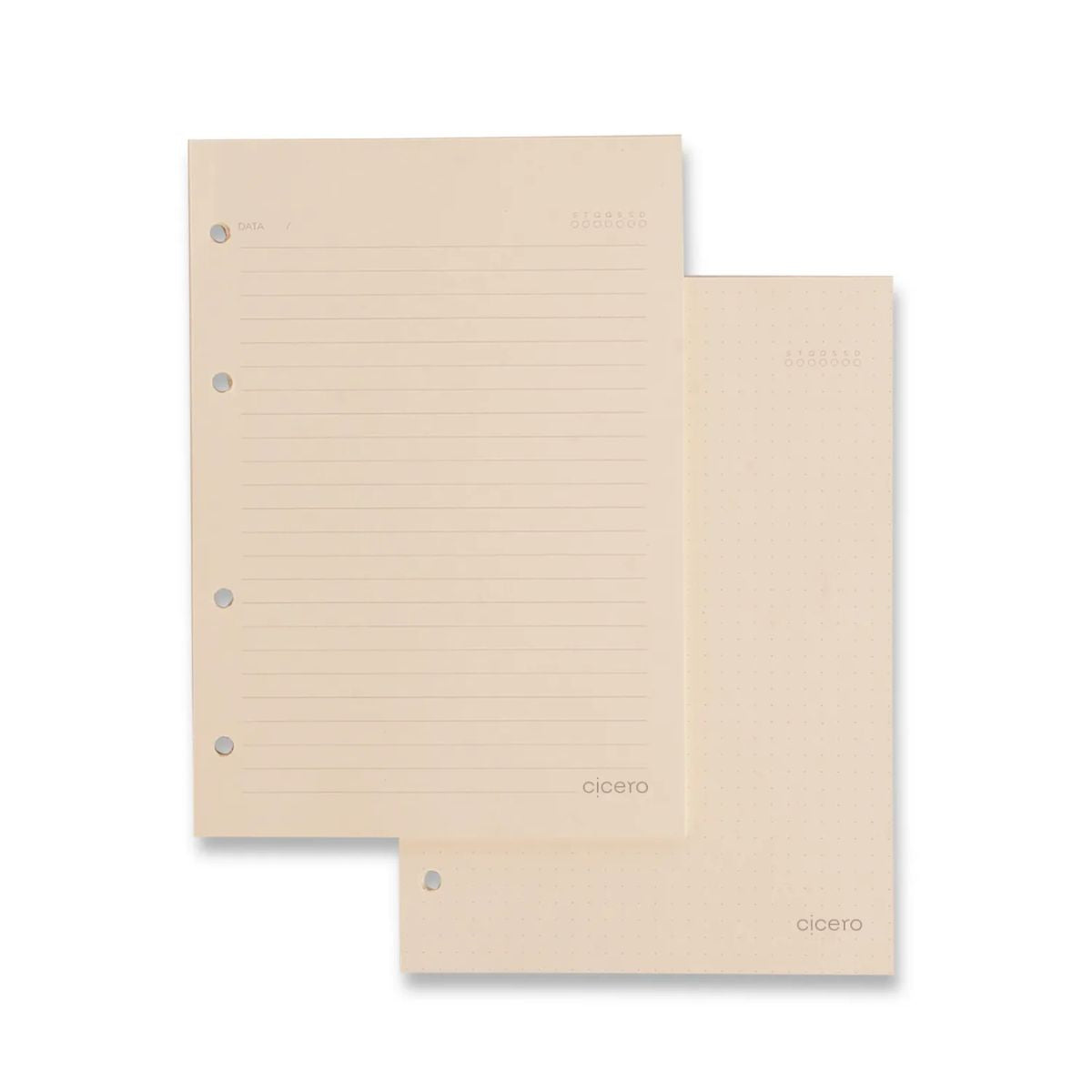 Caderno Criativo Argolado Cicero Office Duo A5 80 Folhas Pautado e Pontado - Bossa Nova Pontos Off White