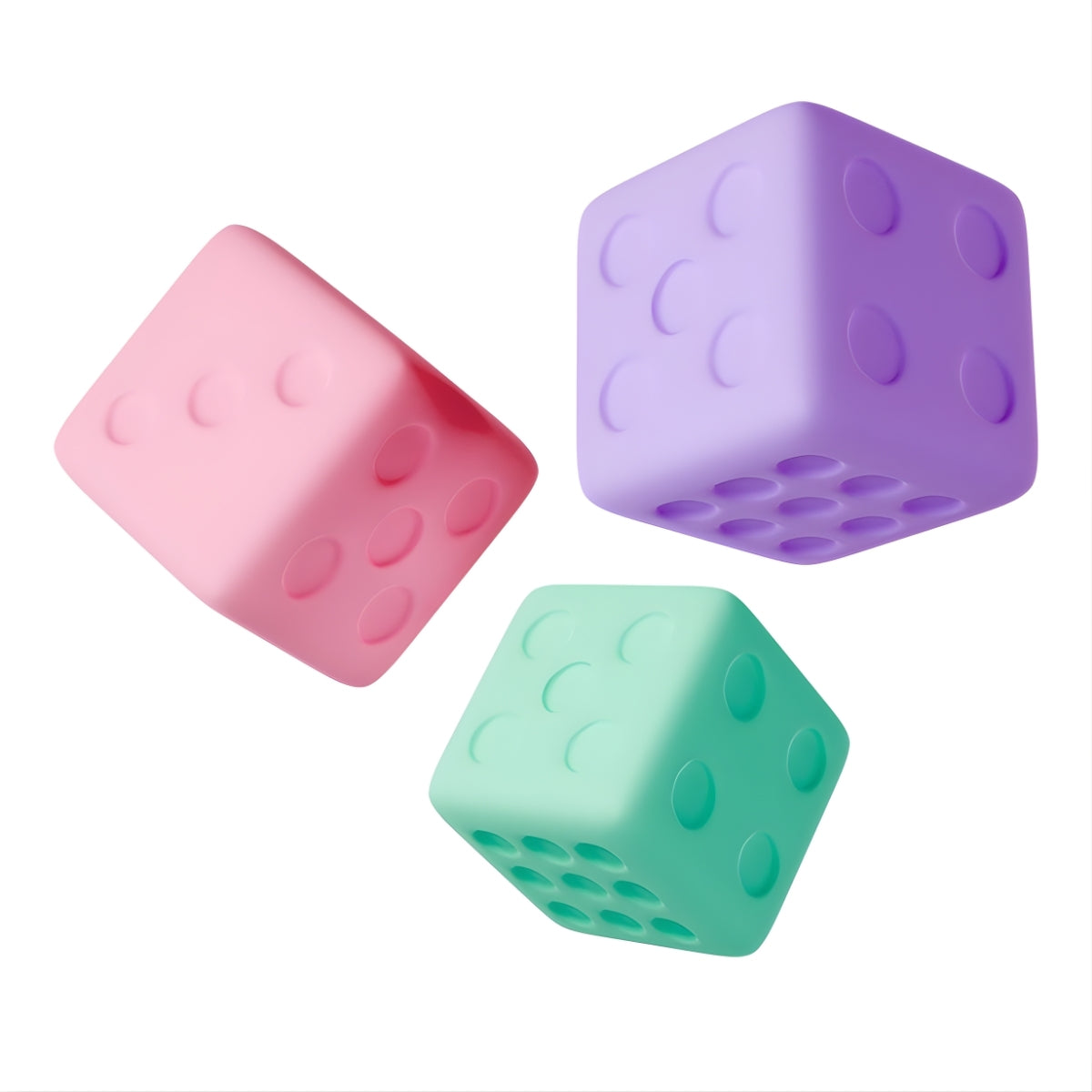 Kit de Borracha Escolar Mini Dadinhos com 3 Unidades - Cores Sortidas - Cis