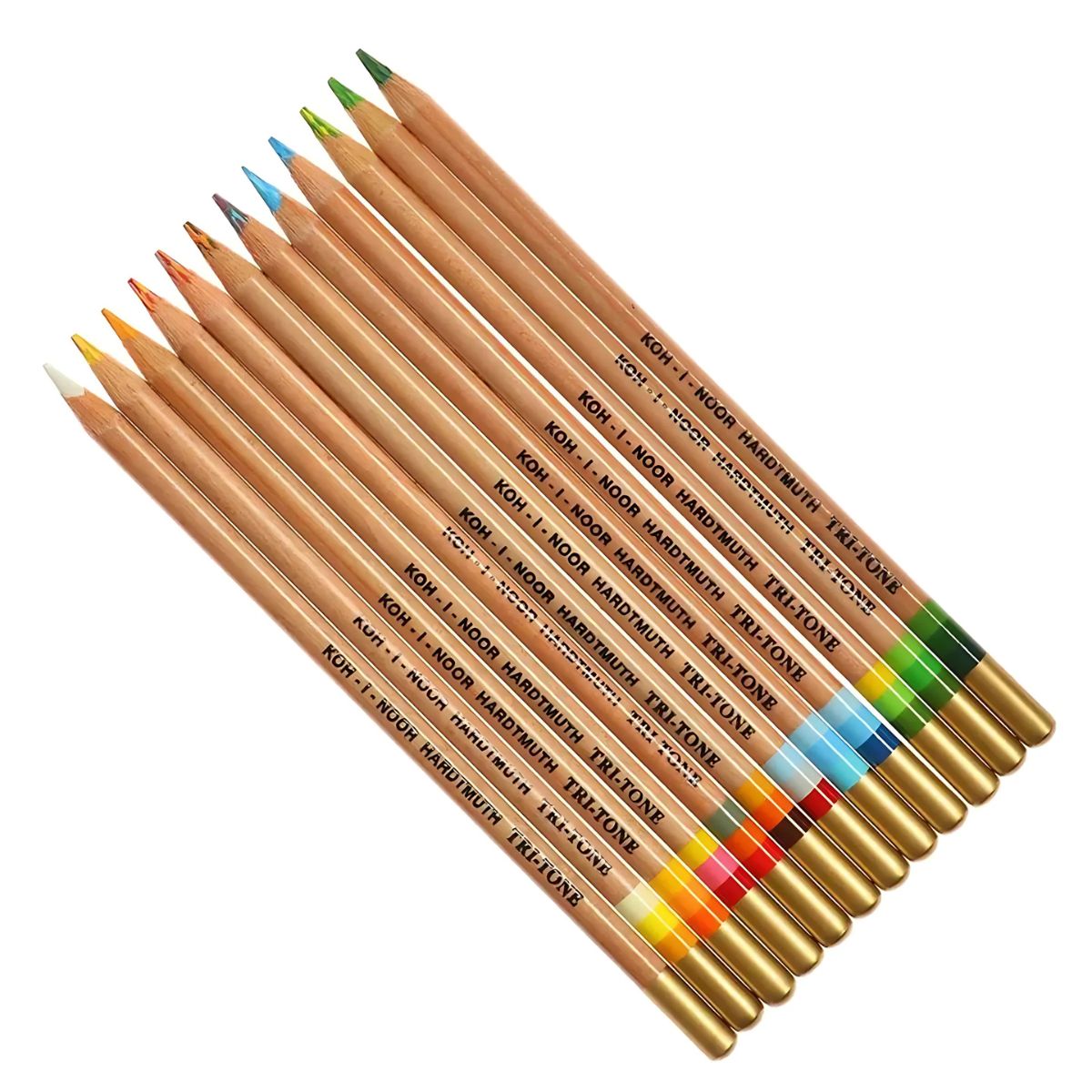 Estojo Lápis de Cor Tri-tone Multicor Lata 12 Tons - Koh-i-noor - 3442