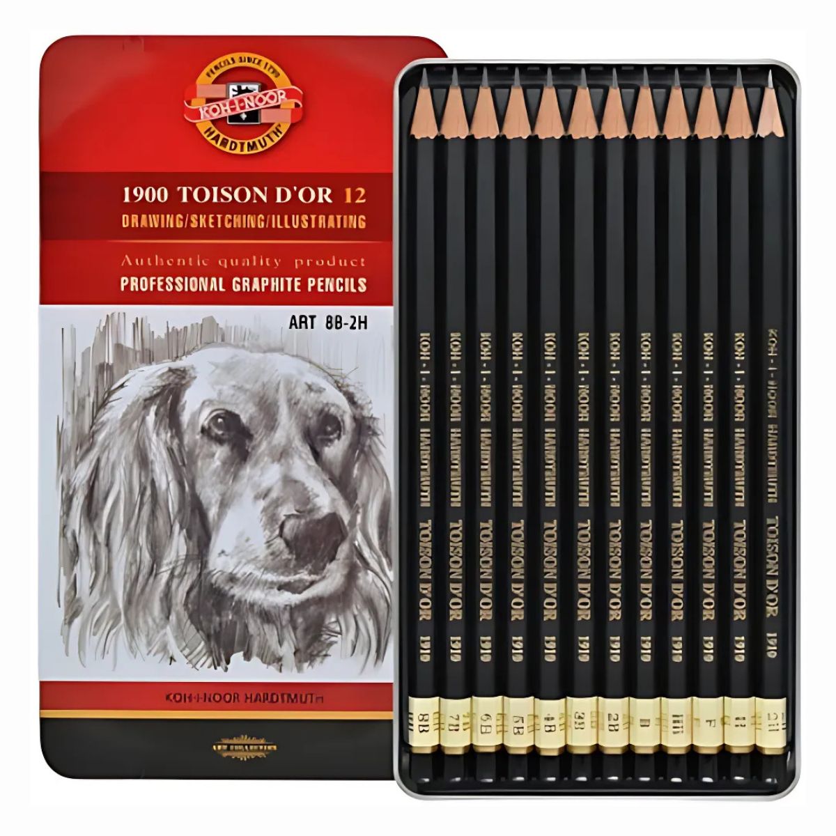Estojo Lápis Grafite Toison D'or 12 Graduações - Koh-i-noor - 191200bl