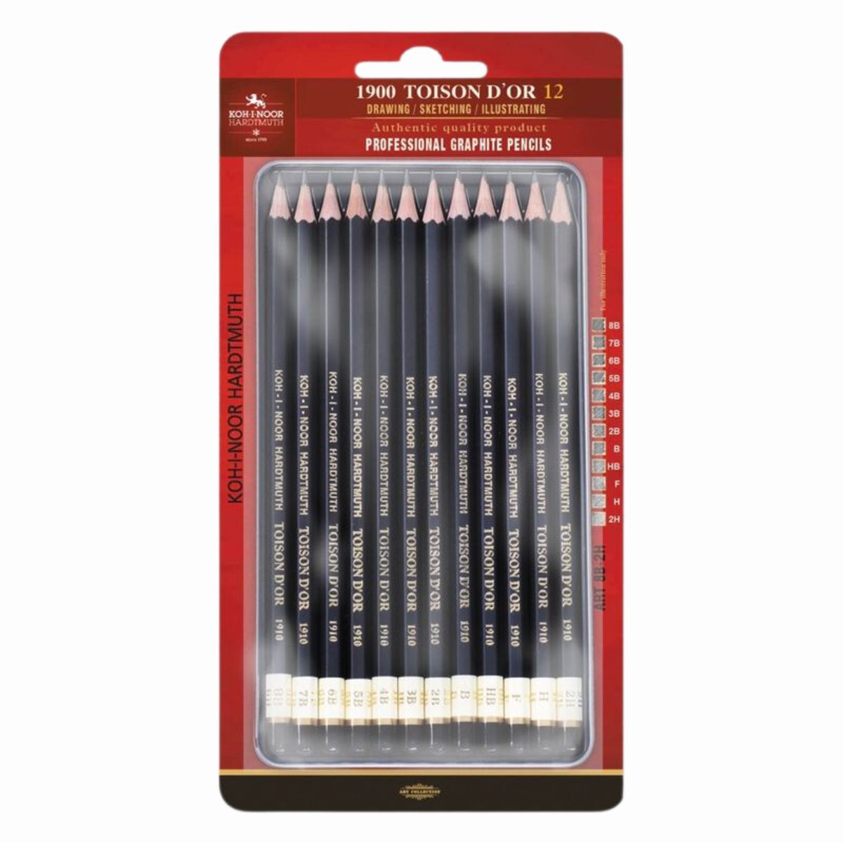 Estojo Lápis Grafite Toison D'or 12 Graduações - Koh-i-noor - 191200bl