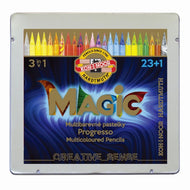 Estojo Lápis de Cor Integral Magic Multicolor Lata 24 Cores - Koh-i-noor - 8774/04
