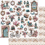 Papel para Scrapbook Dupla Face Coleção Conjunto Aconchego Vintage com Diversos 30,5x30,5cm para Scrapbook e Papelaria Criativa Sd-1367 - Litoarte