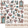Papel para Scrapbook Dupla Face Coleção Conjunto Aconchego Vintage com Diversos 30,5x30,5cm para Scrapbook e Papelaria Criativa Sd-1367 - Litoarte