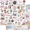 Papel para Scrapbook Dupla Face Coleção Conjunto Aconchego Vintage Diversos 30,5x30,5cm para Scrapbook e Papelaria Criativa Sd-1370 - Litoarte