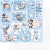 Papel para Scrapbook Dupla Face Coleção Urso Aviador 30,5x30,5cm para Scrapbook e Papelaria Criativa Sd-1361 - Litoarte