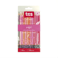 Estojo Lápis de Cor Vibes Rosa com 12 Cores + Lápis 6b - Tris