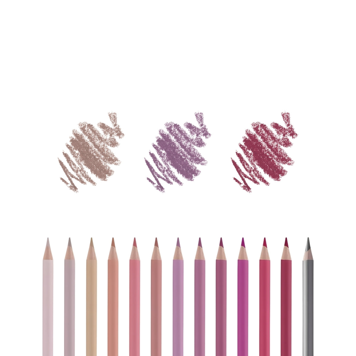 Estojo Lápis de Cor Vibes Rosa com 12 Cores + Lápis 6b - Tris