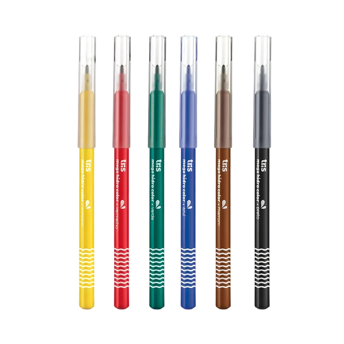 Estojo Canetinha Mega Hidrocolor com 6 Cores - Tris