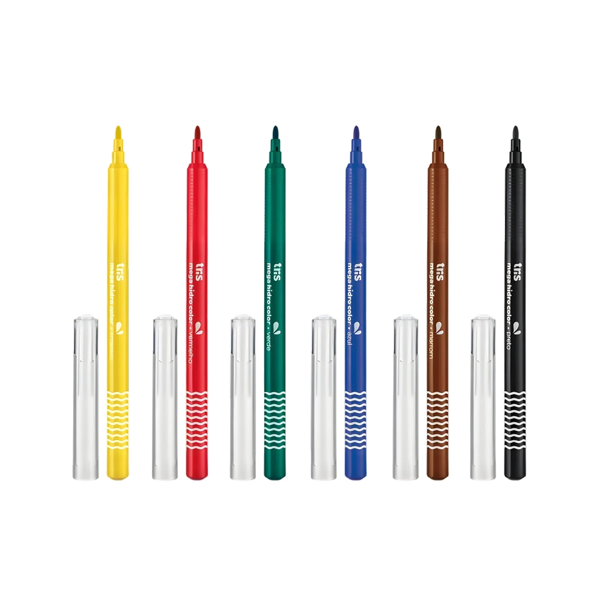 Estojo Canetinha Mega Hidrocolor com 6 Cores - Tris