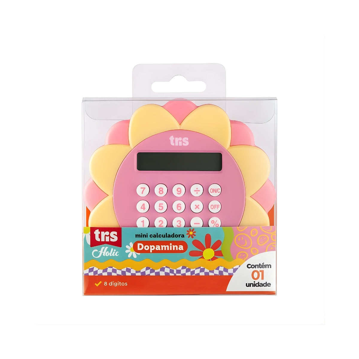 Calculadora de Bolso Holic Flor - Tris