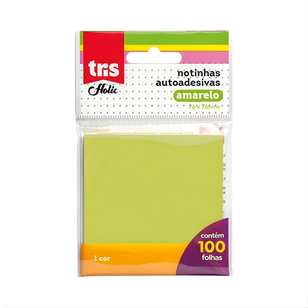 Nota Autoadesiva Holic 76x76mm 100 Folhas Amarelo - Tris