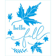 Stencil Hello Fall 17x21cm para Pintura Decorativa e Artesanato Stm-759 - Litoarte