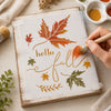 Stencil Hello Fall 17x21cm para Pintura Decorativa e Artesanato Stm-759 - Litoarte