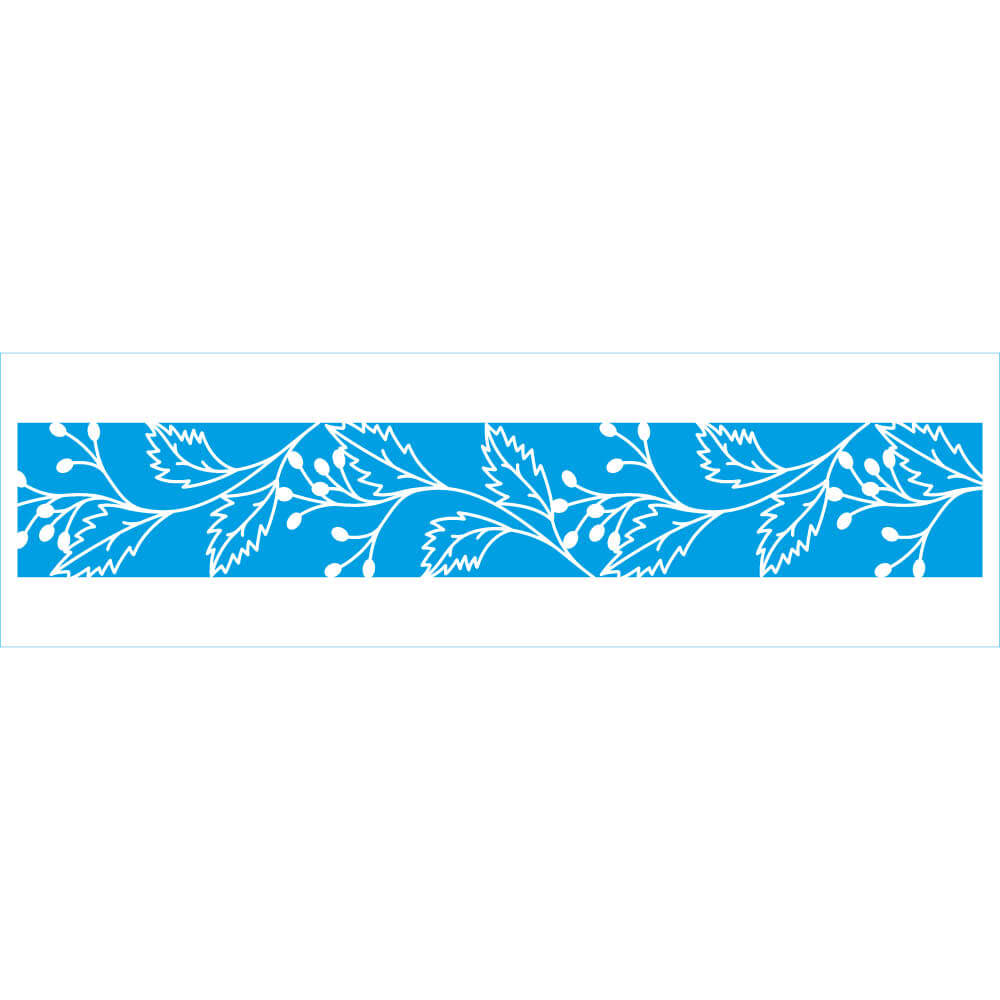 Stencil Barrado Azevinho 8x28cm para Pintura Decorativa e Artesanato Ste-454 - Litoarte