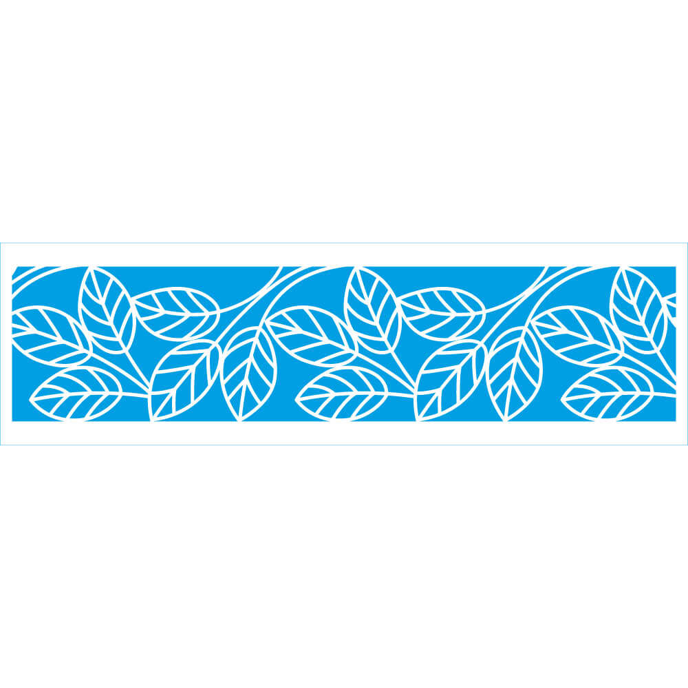 Stencil Barrado Folhas 8x28cm para Pintura Decorativa e Artesanato Ste-452 - Litoarte