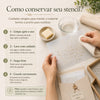 Stencil Barrado Folhas 8x28cm para Pintura Decorativa e Artesanato Ste-452 - Litoarte