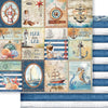 Papel para Scrapbook Dupla Face Coleção Mar Doce Lar Tags 30,5x30,5cm para Scrapbook e Papelaria Criativa Sd-1336 - Litoarte