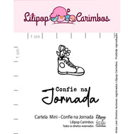 Cartela de Carimbos Confie na Jornada em Fotopolímero para Artesanato e Scrapbook - Lilipop