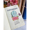 Mini Carimbo Decorativo Flor e Folhas Scrapbook - Lilipop