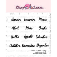 Kit Carimbos G Meses 3 para Artesanato e Scrapbook Planner - Lilipop