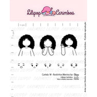 Kit Carimbos M Rostinhos de Menina Isa para Artesanato e Scrapbook - Lilipop