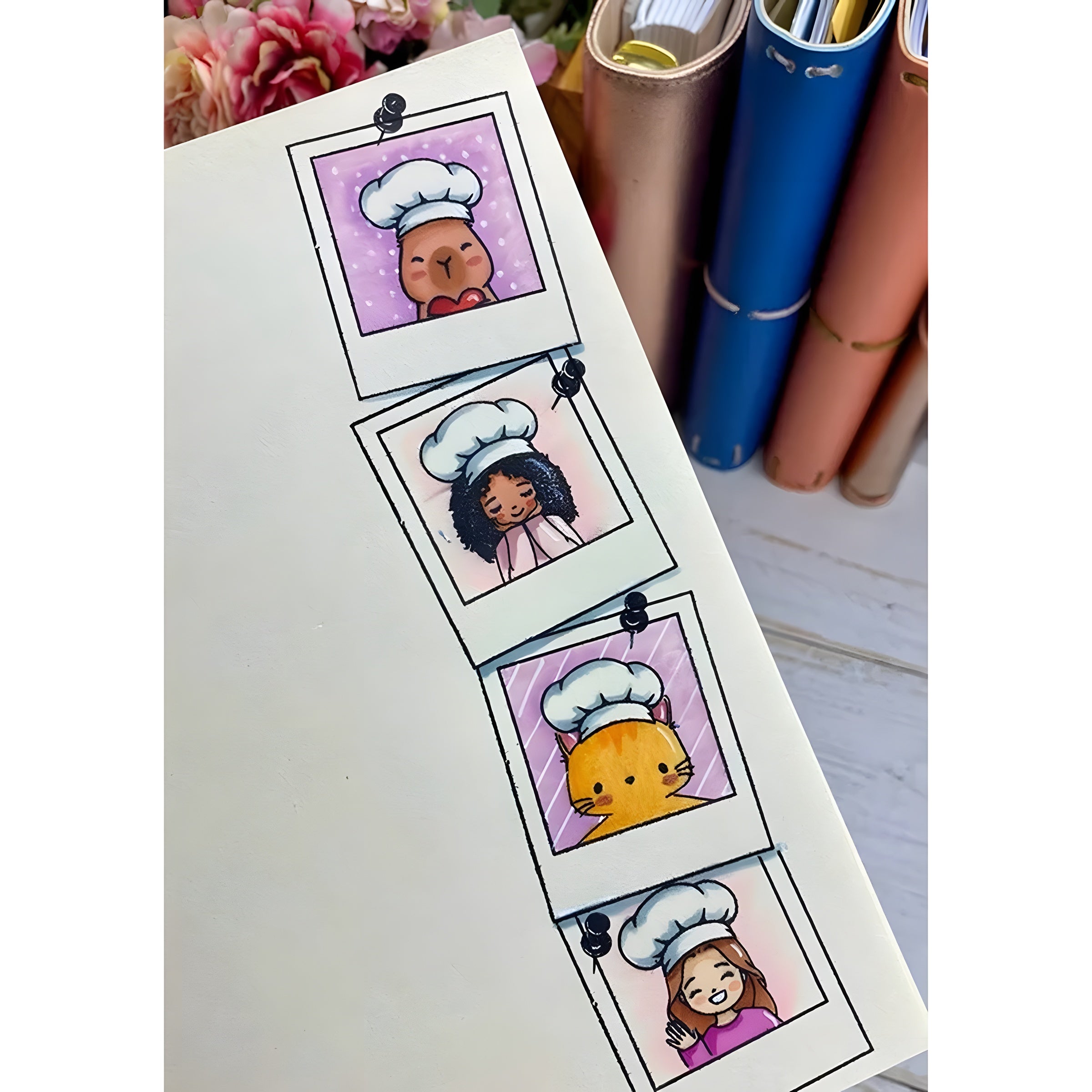 Kit Carimbos M Rostinhos de Menina Isa Scrapbook - Lilipop