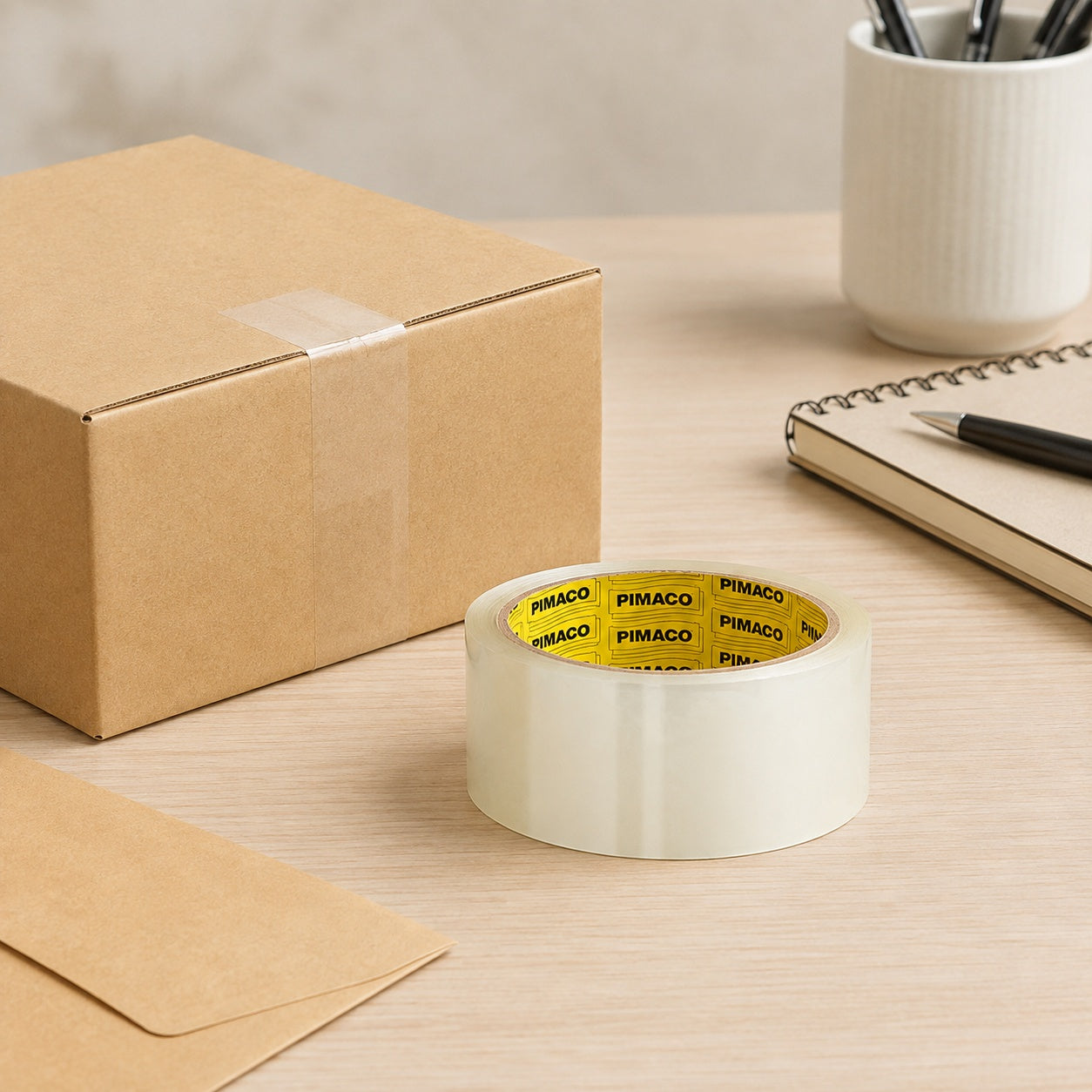 Fita Adesiva Transparente 48mm X 100m para Selagem de Caixas e Embalagens - Pimaco