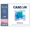 Bloco Canson Montval Aquarela 300 g/m² Grão Acetinado 12 Folhas Branco