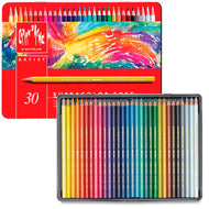 Estojo Lápis de Cor Supracolor Caran D'ache Aquarelável com 30 Cores