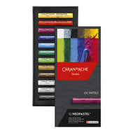 Estojo Giz Pastel Oleoso Caran D'ache Neopastel com 12 Cores