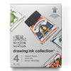 Kit Tinta Nankin para Desenho Collection Winsor & Newton 14ml com 4 Cores Vibrantes