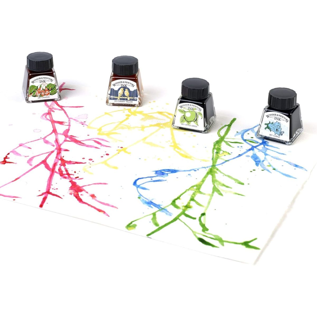 Kit Tinta Nankin para Desenho Collection Winsor & Newton 14ml com 4 Cores Vibrantes