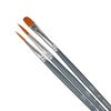 Kit 3 Pinceis Winsor & Newton Foundation para Aquarela Cerda Curta Sintetico Dourado