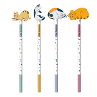 Lapis de Grafite Fantasia Gatos Hb com Borracha - Sortidas - Cis