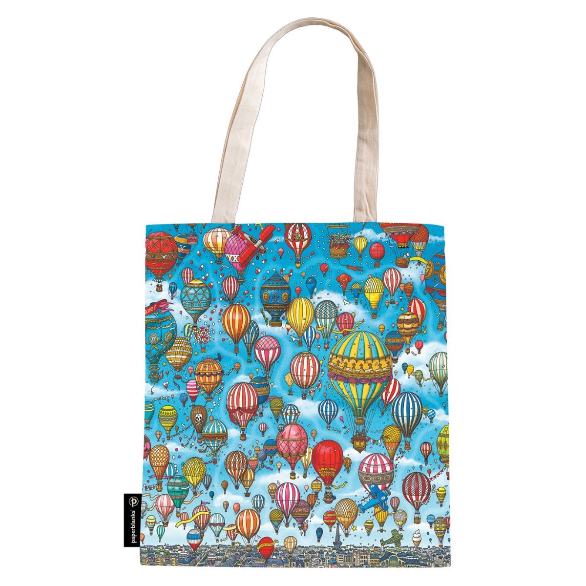 Ecobag Paperblanks Balloon Festival 38x38cm em Algodão com Bolso Interno - Pa9942-0