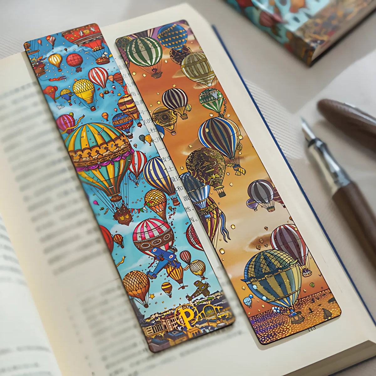 Marca Página Paperblanks Texturizado 4x18,5cm - Balloon Festival Pa9938-3  