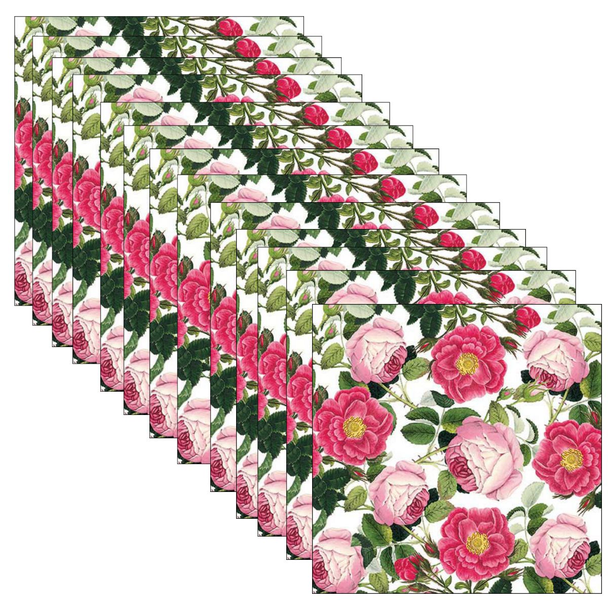 Guardanapo para Decoupage Ambiente 33x33cm com 20 Unidades - Rosaline Branco