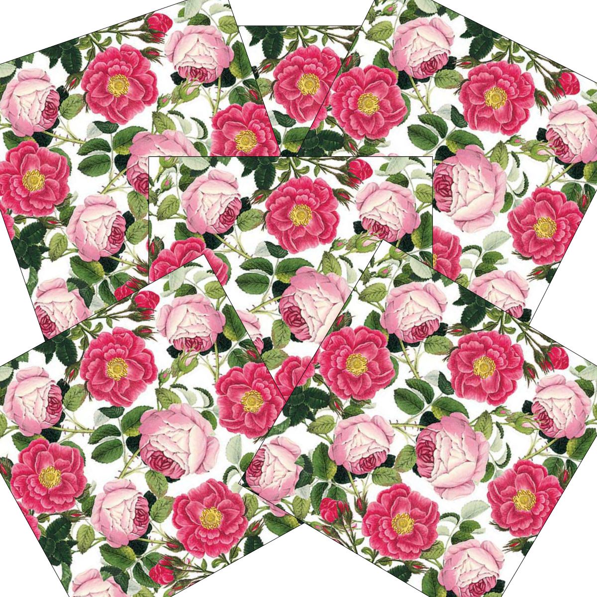 Guardanapo para Decoupage Ambiente 33x33cm com 20 Unidades - Rosaline Branco