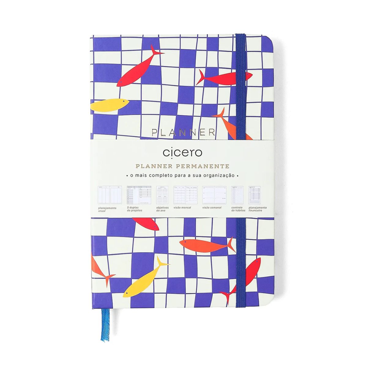 Planner Permanente Caderneta Cicero 14x21cm 208 Páginas Litoral Cardume