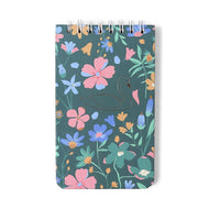Bloco Wire-o Cicero 12x20cm 80 Folhas Pautado - Cisne Floral Verde Cicero
