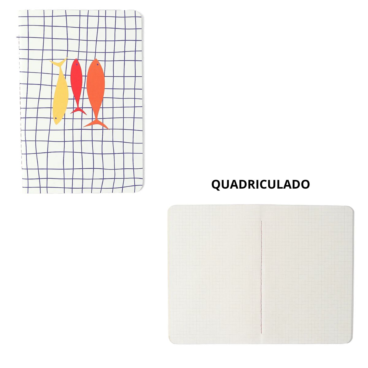 Kit Caderneta Notas Mix Cicero 14x21cm 4 Miolos (Pautado, Pontado, Quadriculado e sem Pauta)