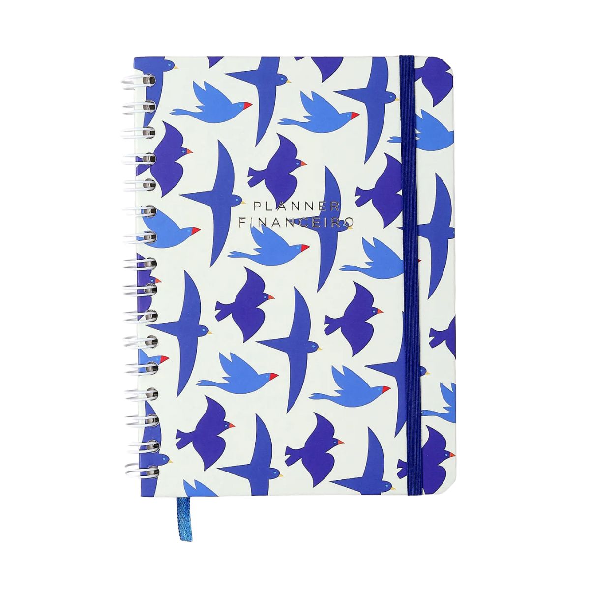 Planner Permanente Wire-o Cicero A5 14,8x21cm Financeiro Litoral Revoada Off White 64 Folhas