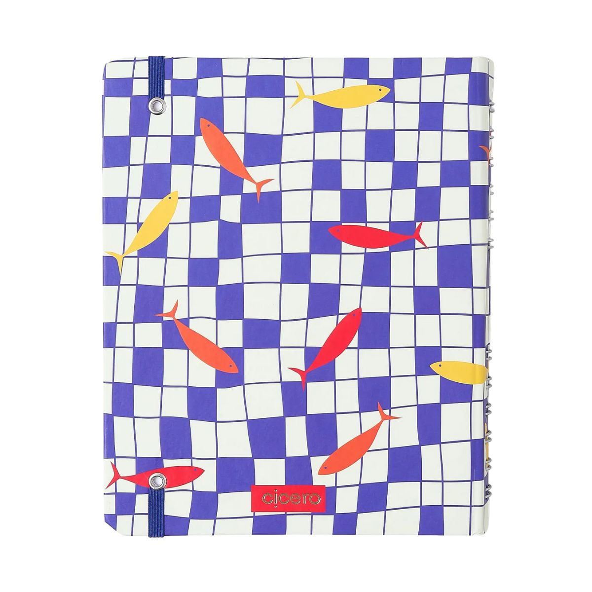 Caderno Criativo Argolado Cicero Office Duo A5 80 Folhas Pautado e Pontado - Litoral Cardume Cicero