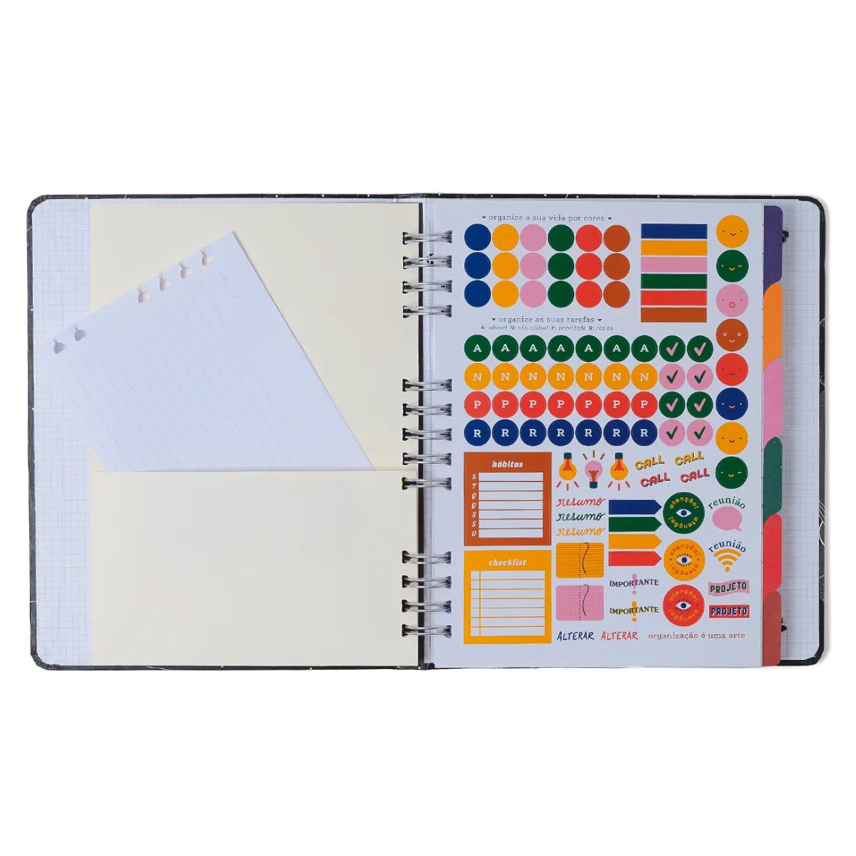 Caderno Criativo Argolado Cicero 17x24cm 90 Folhas Litoral Revoada Azul